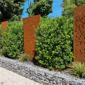 Corten dekorativa skärmar